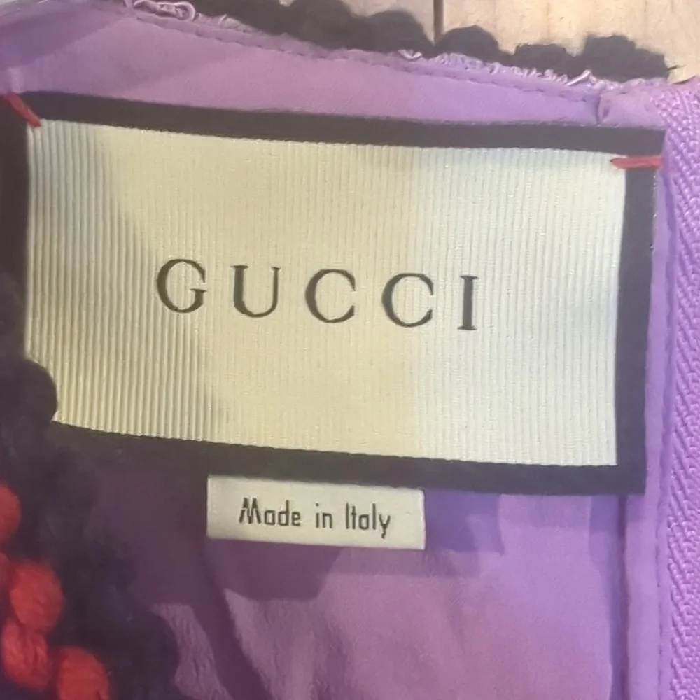 Gucci Purple Lace Shift Dress - Picture 5 of 8